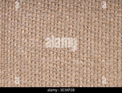 Close Up Brown Burlap Fabric Surface Stock Photo