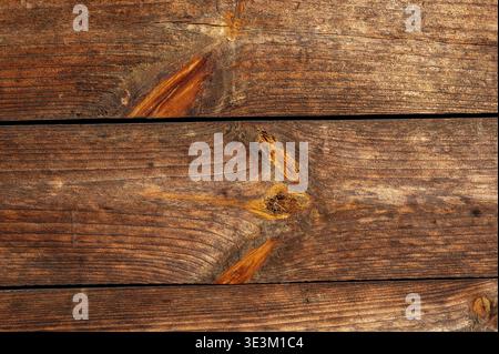 Dark brown wooden planks with strong grain texture and natural pattern, rustic abstract background, aged wood surface for design, premium organic mate Stock Photo