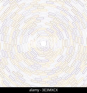 Large padding. Segments centered. Heavy weight. Abstract pattern. Simple cells outline. Rounded. Amazing vector image. Stock Vector