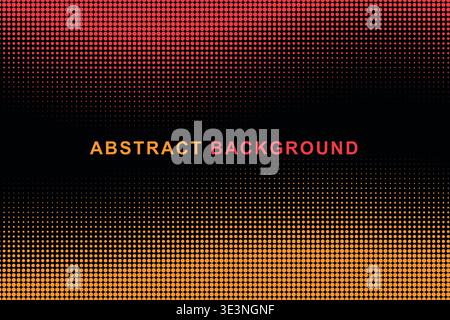Abstract Dual Edge Wavy Halftone Dot Border Frame Background, Split Color Top Bottom Wave Dotted Pattern Copy Space Vector Template, Modern Gradient Stock Vector