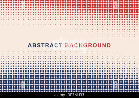 Abstract Dual Edge Wavy Halftone Dot Border Frame Background, Split Color Top Bottom Wave Dotted Pattern Copy Space Vector Template, Modern Gradient Stock Vector