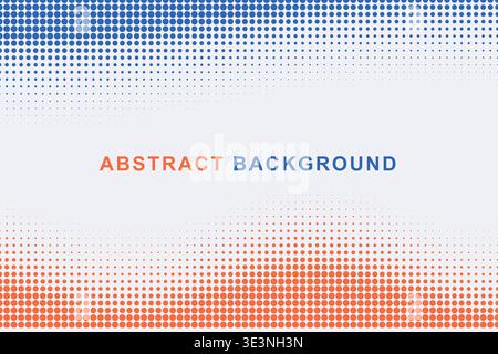 Abstract Dual Edge Wavy Halftone Dot Border Frame Background, Split Color Top Bottom Wave Dotted Pattern Copy Space Vector Template, Modern Gradient Stock Vector