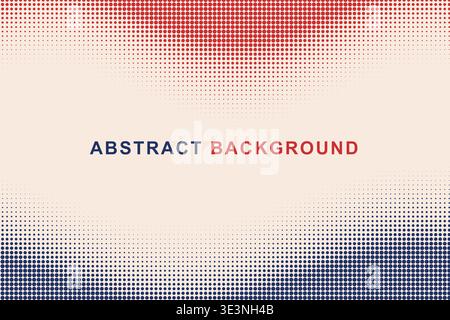 Abstract Dual Edge Wavy Halftone Dot Border Frame Background, Split Color Top Bottom Wave Dotted Pattern Copy Space Vector Template, Modern Gradient Stock Vector