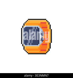 Pixel art Smartwatch game asset design Stock Vector