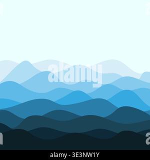 Magnificent waving backgrounds. Translucent ripples Vector. Beautiful surfacing patterns. Peaceful landscapes illustrations. EPS 10. Stock Vector