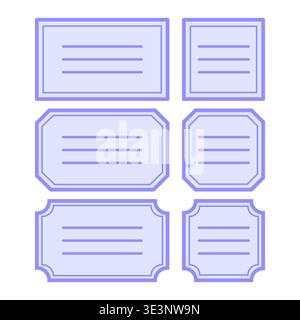 Professional decorative frames. Symmetrical outlines Vector. Elegant stationery collection. Rectangular template elements. EPS 10. Stock Vector