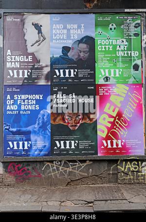 MIF 2025 posters Manchester Stock Photo