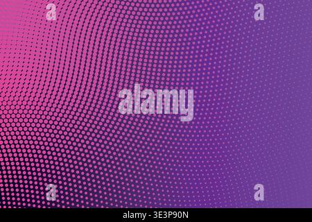 Abstract 3D Perspective Warped Halftone Dot Wave Gradient Background, Corner Fade Curved Mesh Distortion Dynamic Flow Texture Vector Wallpaper Stock Vector