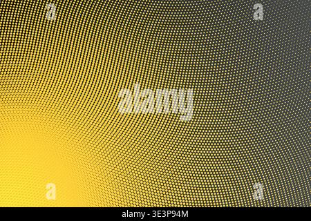Abstract 3D Perspective Warped Halftone Dot Wave Gradient Background, Corner Fade Curved Mesh Distortion Dynamic Flow Texture Vector Wallpaper Stock Vector