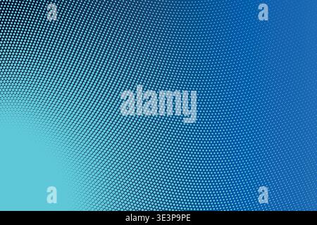 Abstract 3D Perspective Warped Halftone Dot Wave Gradient Background, Corner Fade Curved Mesh Distortion Dynamic Flow Texture Vector Wallpaper Stock Vector