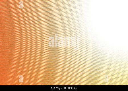 Abstract 3D Perspective Warped Halftone Dot Wave Gradient Background, Corner Fade Curved Mesh Distortion Dynamic Flow Texture Vector Wallpaper Stock Vector