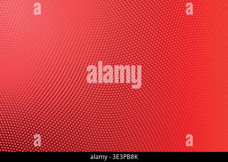 Abstract 3D Perspective Warped Halftone Dot Wave Gradient Background, Corner Fade Curved Mesh Distortion Dynamic Flow Texture Vector Wallpaper Stock Vector