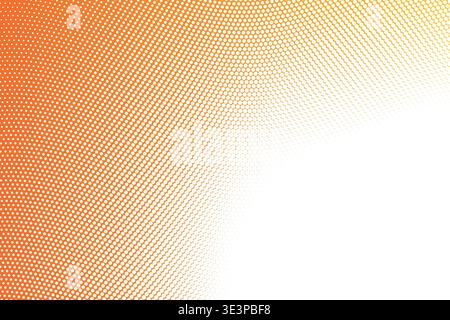 Abstract 3D Perspective Warped Halftone Dot Wave Gradient Background, Corner Fade Curved Mesh Distortion Dynamic Flow Texture Vector Wallpaper Stock Vector