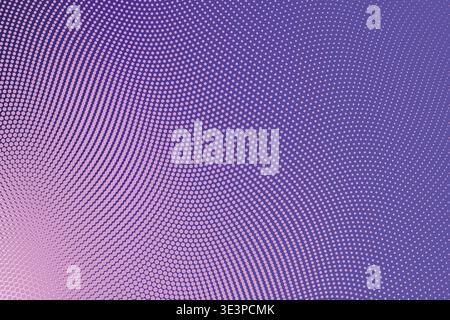 Abstract 3D Perspective Warped Halftone Dot Wave Gradient Background, Corner Fade Curved Mesh Distortion Dynamic Flow Texture Vector Wallpaper Stock Vector