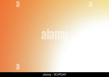 Abstract 3D Perspective Warped Halftone Dot Wave Gradient Background, Corner Fade Curved Mesh Distortion Dynamic Flow Texture Vector Wallpaper Stock Vector