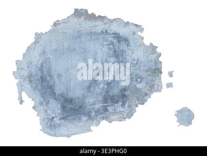 Isolated blue grey plaster patch on white background with inner copy space template Stock Photo