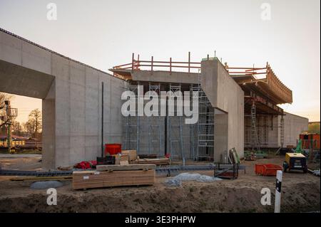 A new bridge is being built. Stock Photo