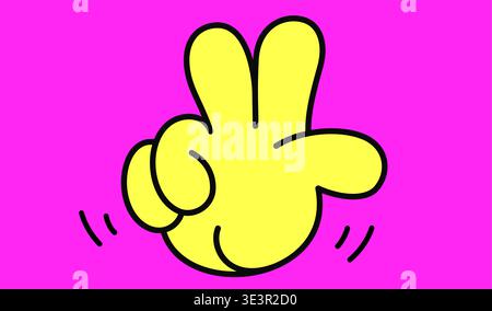 Victory sign for win. Hand gesture for success Stock Vector