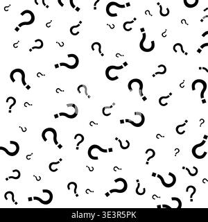 Vector Black Question Marks On White Background Stock Vector