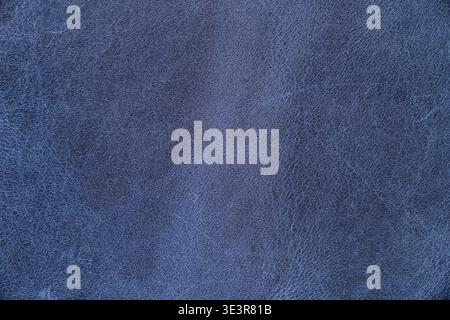 blue leather texture closeup detailed background Stock Photo