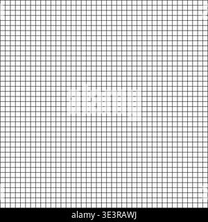 Grid paper pattern. Square graph Vector. Mathematics background texture. Geometric cell layout. Manual vector only. No autotrace used. Stock Vector