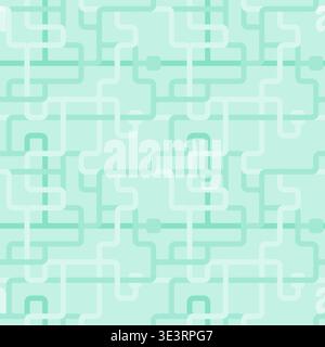 Seamless utility infrastructure pattern - connecting pipes geometric maze design. Water pipes texture. Stock Vector
