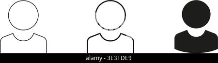 User Profile Avatar Line And Solid Icon Set. User Identification And Account Representation Outline And Silhouette Symbol Collection. Personal Profile Stock Vector