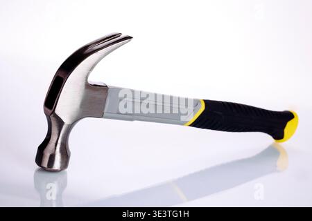 Claw hammer on a white background Stock Photo