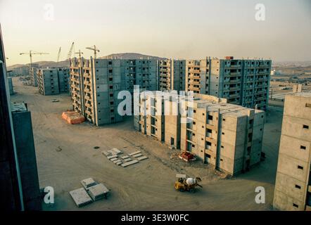 Construction site for Arabian Homes - a gated community in Jeddah for ex-patriots working in Saudi Arabia, 1981. Stock Photo