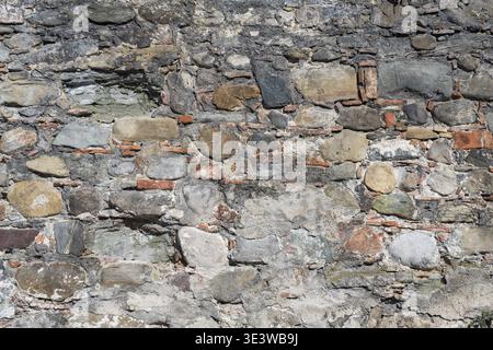 Weathered wall, bricks, filling the format in the old town of Lindau, Bavaria, Germany Stock Photo