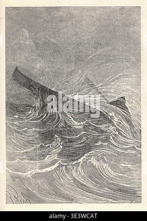 'Peril at Sea' is a dramatic artwork that depicts the dangers faced by ...