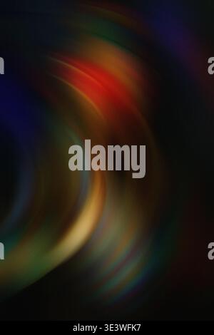 Abstract background with vibrant flowing colors on a dark canvas, creating a sense of movement and depth. The interplay of light and shadow evokes a d Stock Photo