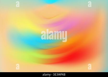 A vibrant abstract background featuring a smooth blend of colors like yellow, blue, purple, red, and orange. This gradient creates a dynamic, lively v Stock Photo