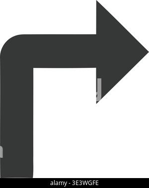 A large black arrow pointing to the right Stock Vector