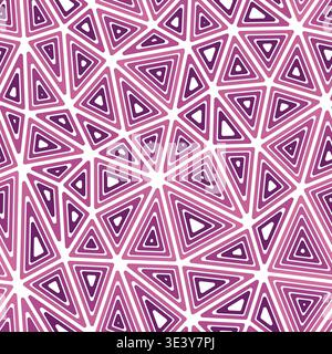 Abstract background with geometric mosaic shapes. Large triangle size. Multiple repeated inner triangles. Single color tone style. Repeatable pattern. Stock Vector
