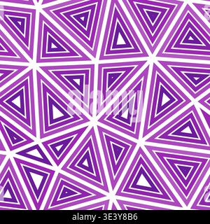 Tileable abstract background. Big triangles size. Multiple repeated inner triangles. Single color tone style. Repeatable pattern. Stock Vector