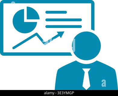 Data analytics graph icon illustration Stock Vector