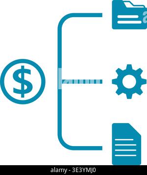 Data analytics graph icon illustration Stock Vector