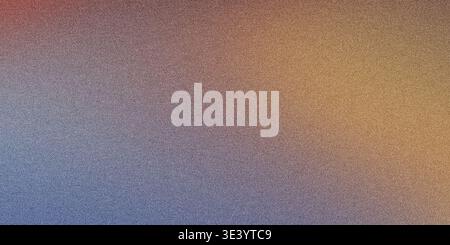 Noisy gradient background blending warm and cool analog colors with textured grain Stock Photo