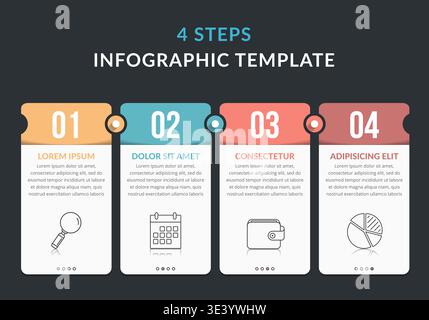 Infographic elements with numbers, icons and place for your text, workflow, process chart, steps or options, vector eps10 illustration Stock Vector