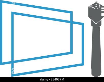 Glass and glass cutters, glaziers, glass cutters, craftsmen, logo, icon Stock Vector