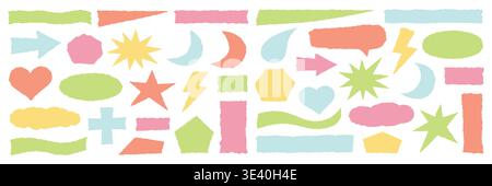 Paper vector frame for shape rectangle jagged and grunge background border. Banner box illustration for label edge paper and black texture design Stock Vector
