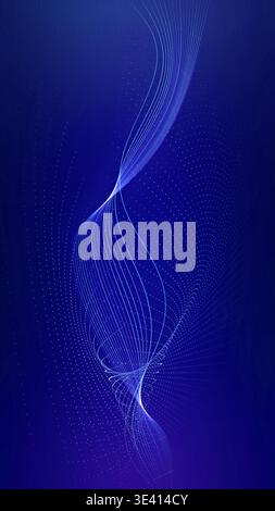 Abstract network of luminous lines and interacting particles presenting a vibrant concept for big data and communication Stock Photo