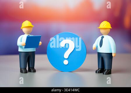 Two engineers are working on a solution. Engineering solutions. Technical collaboration drives innovation. Problem solving and design thinking improve Stock Photo