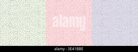 Dotted seamless pattern colorful design template for scrapbook or kids. Pink, violet and yellow color background. Polka pastel dot. Repeated vector Stock Vector