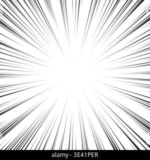 Radial speed lines. Comics - superhero action. Explosive speed Stock Vector