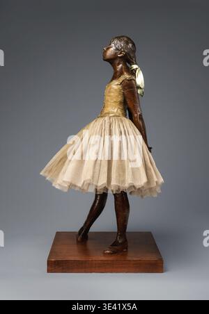 The Little Fourteen-Year-Old Dancer, by the French artist Edgar Degas, cast by A. A. Hébrard, 1922, with tutu added in 2018. Stock Photo