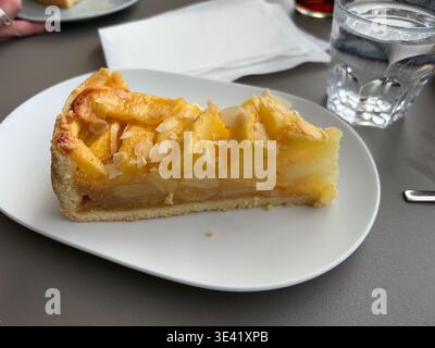 Slice of apple cake Stock Photo