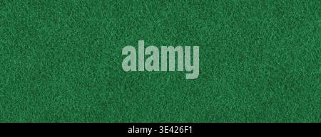 Green color fabric background texture – seamless dark cloth canvas surface. Long wide felt backdrop. Stock Photo