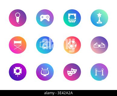 Entertainment, media, performance Stock Vector